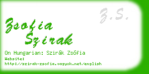 zsofia szirak business card